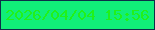 文字の大きさ：1、枠の色：0d2e49、背景の色：11ee79、文字の色：21f119 無料ブログパーツのブログ時計