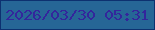 文字の大きさ：3、枠の色：0d3170、背景の色：266696、文字の色：33269c 無料ブログパーツのブログ時計