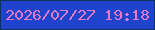 文字の大きさ：2、枠の色：0d3358、背景の色：2043cb、文字の色：e17ac9 無料ブログパーツのブログ時計
