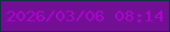 文字の大きさ：2、枠の色：0d353e、背景の色：720f95、文字の色：ac06cc 無料ブログパーツのブログ時計