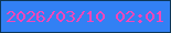 文字の大きさ：4、枠の色：0d3656、背景の色：3280f4、文字の色：f347ba 無料ブログパーツのブログ時計