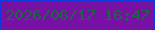 文字の大きさ：5、枠の色：0d38db、背景の色：7710a5、文字の色：1a6741 無料ブログパーツのブログ時計