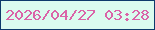 文字の大きさ：1、枠の色：0d3b6c、背景の色：dafcef、文字の色：da64a8 無料ブログパーツのブログ時計
