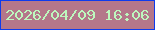 文字の大きさ：5、枠の色：0d3bec、背景の色：b4778a、文字の色：bdf8be 無料ブログパーツのブログ時計