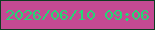 文字の大きさ：2、枠の色：0d3c21、背景の色：c44a93、文字の色：26d675 無料ブログパーツのブログ時計