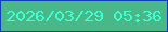 文字の大きさ：2、枠の色：0d3fb6、背景の色：49b787、文字の色：41ffd0 無料ブログパーツのブログ時計