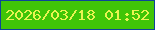 文字の大きさ：1、枠の色：0d4498、背景の色：40c507、文字の色：e9f451 無料ブログパーツのブログ時計