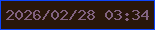 文字の大きさ：3、枠の色：0d45fa、背景の色：28160a、文字の色：81627f 無料ブログパーツのブログ時計
