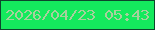 文字の大きさ：2、枠の色：0d462c、背景の色：14ea5d、文字の色：a8d09d 無料ブログパーツのブログ時計