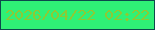 文字の大きさ：1、枠の色：0d494c、背景の色：2ff176、文字の色：8ec934 無料ブログパーツのブログ時計