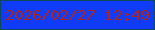 文字の大きさ：2、枠の色：0d495c、背景の色：113cf7、文字の色：a82521 無料ブログパーツのブログ時計