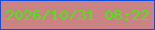 文字の大きさ：3、枠の色：0d4cdd、背景の色：cb8282、文字の色：43ed12 無料ブログパーツのブログ時計