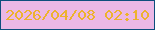 文字の大きさ：1、枠の色：0d4e7d、背景の色：ebb8e6、文字の色：edb22e 無料ブログパーツのブログ時計