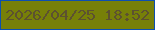 文字の大きさ：2、枠の色：0d4faf、背景の色：778008、文字の色：5c5130 無料ブログパーツのブログ時計