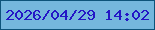 文字の大きさ：1、枠の色：0d537a、背景の色：75b7dd、文字の色：2416c6 無料ブログパーツのブログ時計