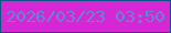 文字の大きさ：2、枠の色：0d5385、背景の色：d627d5、文字の色：6486d6 無料ブログパーツのブログ時計