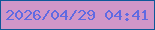 文字の大きさ：4、枠の色：0d5898、背景の色：d096c8、文字の色：606ae1 無料ブログパーツのブログ時計