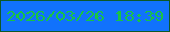 文字の大きさ：5、枠の色：0d5926、背景の色：1172fc、文字の色：19c344 無料ブログパーツのブログ時計