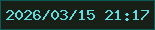 文字の大きさ：3、枠の色：0d5955、背景の色：171f16、文字の色：5edce0 無料ブログパーツのブログ時計