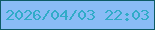 文字の大きさ：3、枠の色：0d5b65、背景の色：8abcf6、文字の色：31abc8 無料ブログパーツのブログ時計