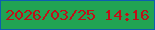 文字の大きさ：1、枠の色：0d5eb0、背景の色：21a353、文字の色：c10f18 無料ブログパーツのブログ時計