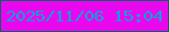 文字の大きさ：3、枠の色：0d5f6b、背景の色：e908ee、文字の色：03a1da 無料ブログパーツのブログ時計