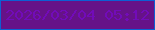 文字の大きさ：1、枠の色：0d5fd3、背景の色：661288、文字の色：720bb9 無料ブログパーツのブログ時計