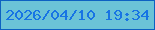 文字の大きさ：3、枠の色：0d61c2、背景の色：6bc3d7、文字の色：1774e4 無料ブログパーツのブログ時計