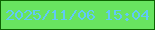 文字の大きさ：1、枠の色：0d6302、背景の色：68e460、文字の色：61c9f6 無料ブログパーツのブログ時計