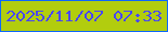 文字の大きさ：5、枠の色：0d67fd、背景の色：b2cd0e、文字の色：4947f9 無料ブログパーツのブログ時計