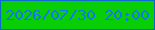 文字の大きさ：5、枠の色：0d68cd、背景の色：07ce05、文字の色：1375f1 無料ブログパーツのブログ時計