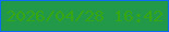 文字の大きさ：3、枠の色：0d6bf3、背景の色：219948、文字の色：36a713 無料ブログパーツのブログ時計