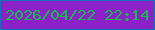文字の大きさ：1、枠の色：0d70b8、背景の色：8c21c7、文字の色：13bc4e 無料ブログパーツのブログ時計