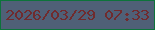 文字の大きさ：4、枠の色：0d733b、背景の色：4f6077、文字の色：702b2e 無料ブログパーツのブログ時計
