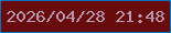 文字の大きさ：4、枠の色：0d73ba、背景の色：680b0c、文字の色：b897af 無料ブログパーツのブログ時計