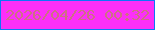 文字の大きさ：5、枠の色：0d76f8、背景の色：fc2ff8、文字の色：ce7084 無料ブログパーツのブログ時計