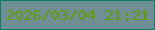文字の大きさ：2、枠の色：0d7967、背景の色：6f8f95、文字の色：5ea007 無料ブログパーツのブログ時計