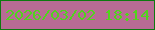 文字の大きさ：1、枠の色：0d7a0f、背景の色：b86b94、文字の色：50d41d 無料ブログパーツのブログ時計