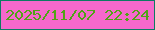 文字の大きさ：1、枠の色：0d7b63、背景の色：f668cc、文字の色：51a317 無料ブログパーツのブログ時計