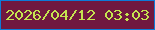 文字の大きさ：2、枠の色：0d7bd7、背景の色：70183f、文字の色：c4e450 無料ブログパーツのブログ時計