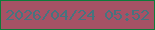 文字の大きさ：2、枠の色：0d7c3a、背景の色：a65265、文字の色：46747f 無料ブログパーツのブログ時計