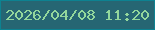 文字の大きさ：4、枠の色：0d8291、背景の色：266673、文字の色：93d79c 無料ブログパーツのブログ時計