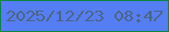 文字の大きさ：5、枠の色：0d8642、背景の色：557ef5、文字の色：4c6585 無料ブログパーツのブログ時計