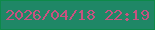 文字の大きさ：1、枠の色：0d8a49、背景の色：1f8766、文字の色：c75280 無料ブログパーツのブログ時計