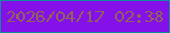 文字の大きさ：5、枠の色：0d8d9c、背景の色：8511ea、文字の色：926453 無料ブログパーツのブログ時計