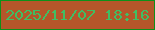 文字の大きさ：3、枠の色：0d9019、背景の色：b4562a、文字の色：3fbe63 無料ブログパーツのブログ時計