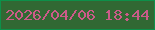 文字の大きさ：1、枠の色：0d904a、背景の色：316833、文字の色：cb5b89 無料ブログパーツのブログ時計