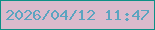 文字の大きさ：3、枠の色：0d9086、背景の色：dbbacc、文字の色：5ba4c0 無料ブログパーツのブログ時計