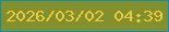 文字の大きさ：2、枠の色：0d91ab、背景の色：84902e、文字の色：ebcb3e 無料ブログパーツのブログ時計