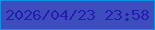 文字の大きさ：3、枠の色：0d92e5、背景の色：3e4dbe、文字の色：261db0 無料ブログパーツのブログ時計
